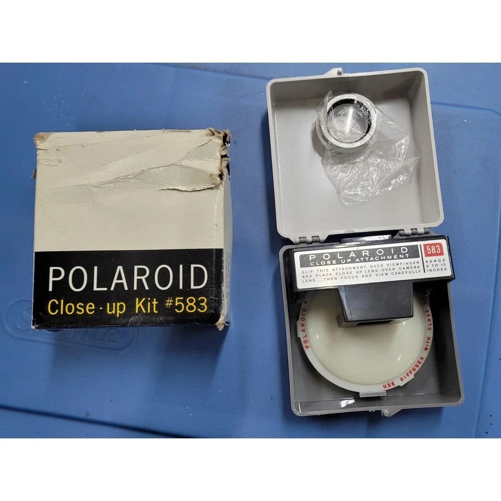 Vintage Polaroid Close-Up Lens Kit 583 with Original Case & Accessories